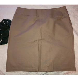Khaki Cotton Mini Skirt